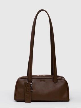BAGGU Chocolate Brown Leather Shoulder Bag